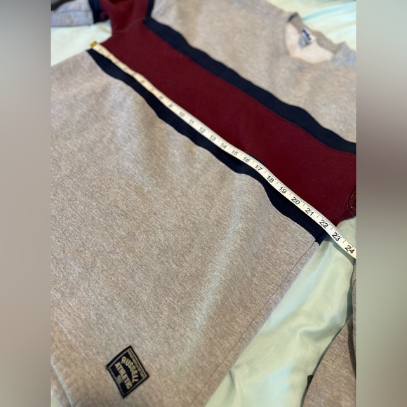 VTG 80s/90s Russell Athletic Sweatshirt Men XL Gray Colorblock Striped. - Picture 3 of 15